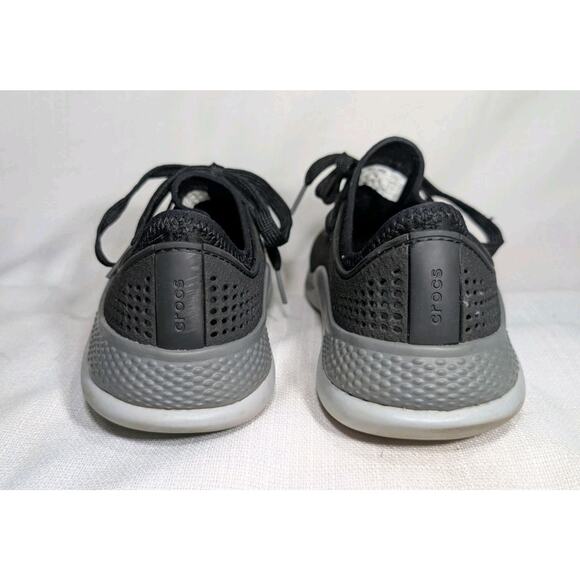 CROCS LiteRide 360 Pacer Sneakers Lace-up Shoes women’s 8 Black Gray 206705 - Picture 4 of 7